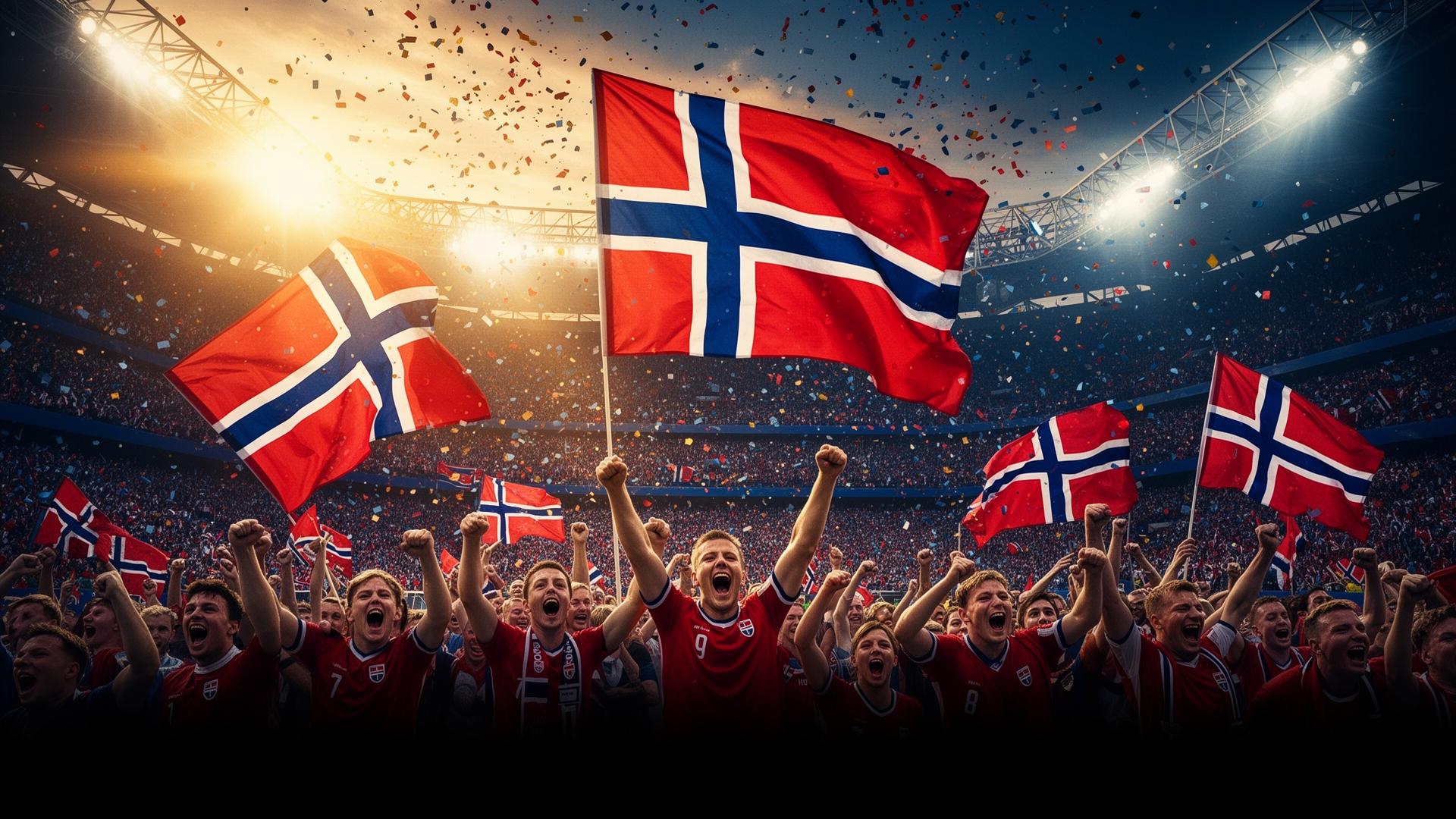 Norske fotballfans jubler i stadion under VM